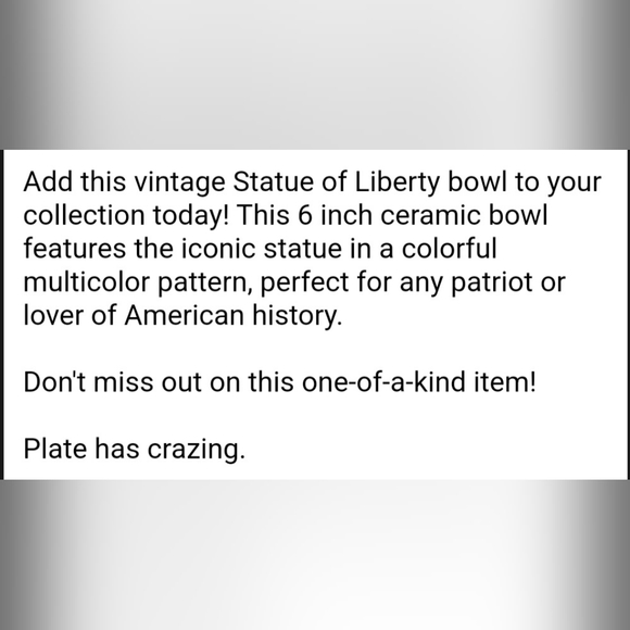 Saxon China 4 piece 1920s 1930s Statue of Liberty Bowl Plate and tea cups - Picture 13 of 13